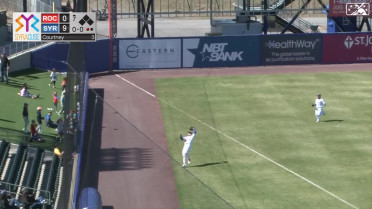 Baty makes an incredible catch in foul territory