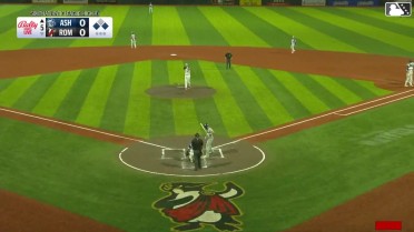 Alejandro Nunez out on a sacrifice fly to center fielder Eric Hartman. Freuddy Batista scores.