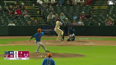 Keith Jones II homers (8) on a fly ball to center field.