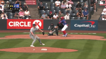 Jean Joseph out on a sacrifice fly to left fielder Kevyn Castillo. Gable Mitchell scores.