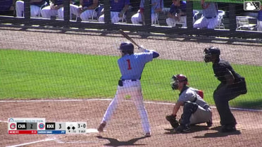 Karson Simas grounds into a force out, fielded by second baseman Zavier Warren. Carter Trice scores. Ariel Armas out at 2nd. Karson Simas to 1st.