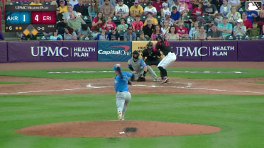 Max Burt singles on a line drive to left fielder Nick Mitchell. Justice Bigbie scores. Andrew Jenkins to 2nd.