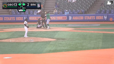 Tony Blanco Jr. doubles (3) on a fly ball to left fielder Vincent Perozo. Axiel Plaz scores. Lonnie White Jr. to 3rd.