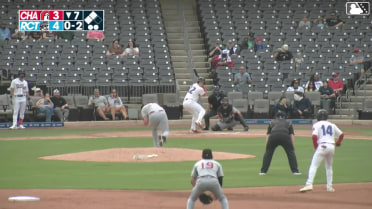 Tucker Flint homers (3) on a fly ball to left field. David Calabrese scores. Raudi Rodriguez scores.