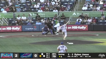 Dylan Jasso singles on a line drive to center fielder Carter Trice. Cristian Hernández scores.