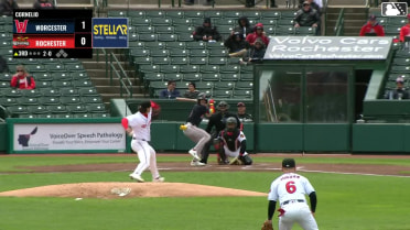 Braiden Ward homers (1) on a fly ball to right center field.