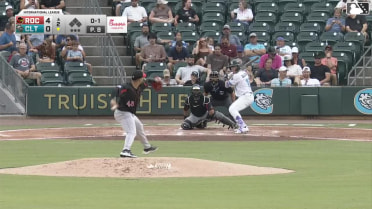 Ryan Galanie homers (11) on a fly ball to right field.