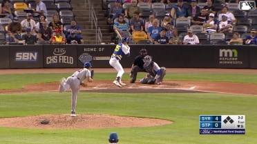 Cody Morissette homers (16) on a fly ball to left center field.