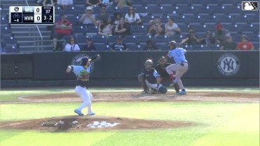 Ronny Cruz homers (9) on a fly ball to left center field.