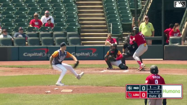 Esmerlyn Valdez singles on a line drive to right fielder Héctor Rodríguez. Tyler Callihan scores. Ronny Simon scores.