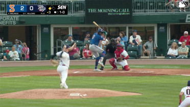 Ronny Mauricio doubles (9) on a sharp line drive to right fielder Gabriel Rincones Jr. Émilien Pitre scores.