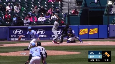 Brendon Little In play, out(s) to Nolan Jones