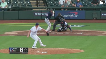 Pavin Smith homers (1) on a fly ball to right field.