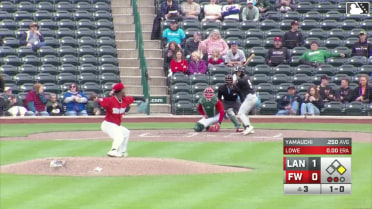 Casey Yamauchi doubles (1) on a fly ball to left fielder Alex McCoy. Bobby Boser scores.