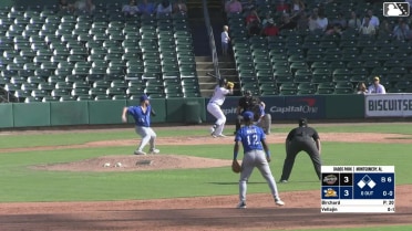 Daniel Vellojin out on a sacrifice fly to center fielder Jacob Hurtubise. Gregory Barrios scores.