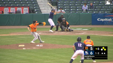 Jay Harry singles on a fly ball to center fielder Brandon Butterworth. Ismael Munguia scores. Charlie Saum to 3rd.