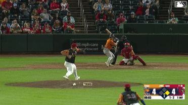 Cole Conn strikes out on a foul tip and Clark Elliott caught stealing 2nd, catcher Graysen Tarlow to shortstop Jon Jon Gazdar to catcher Graysen Tarlow.