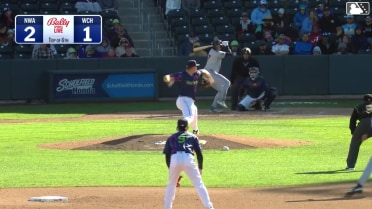 Brett Squires homers (1) on a fly ball to right field. Sam Kulasingam scores.