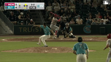 Bligh Madris doubles (3) on a fly ball to center fielder Dru Baker. Colton Ledbetter scores.