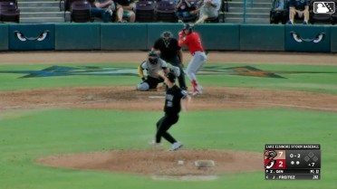 Jesus Freitez singles on a line drive to center fielder Qrey Lott. Carlos Renzullo scores.