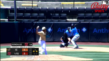 George Feliz doubles (8) on a line drive to left fielder Abdias De La Cruz. Cesar Quintas scores. Ryan Wynn to 3rd.