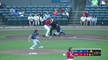 J.T. Arruda singles on a ground ball to left fielder Keith Jones II. Connor Charping scores.