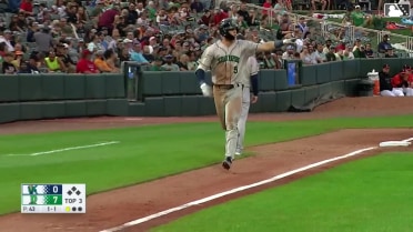 Walker Jenkins slugs his first home run 