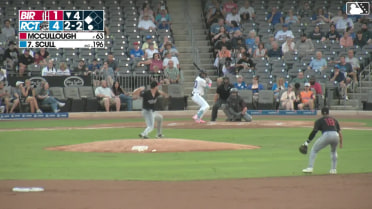 Anthony Scull singles on a line drive to right fielder Dylan Campbell. Juan Flores scores.