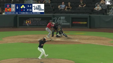 Brock Rodden singles on a line drive to right fielder Brayan Buelvas. Jhonny Pereda scores. Ryan Bliss to 3rd. Brock Rodden to 2nd.