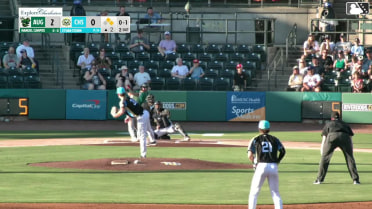 Manuel Campos triples (3) on a fly ball to right fielder Dean Moss. Yamvier Carrero scores. Junior Tilien scores.