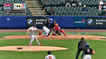 Ji Hwan Bae doubles (5) on a line drive to center fielder Steward Berroa. Vidal Bruján scores.