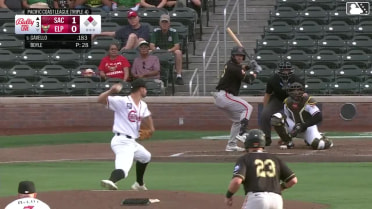 Thomas Gavello triples (1) on a line drive to right fielder Bryce Johnson. Jake Holton scores.