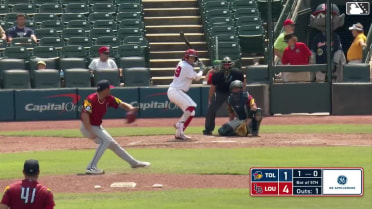 Edwin Arroyo homers (15) on a fly ball to right field.