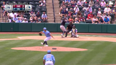 Austin Wells homers (2) on a fly ball to center field. Payton Henry scores.