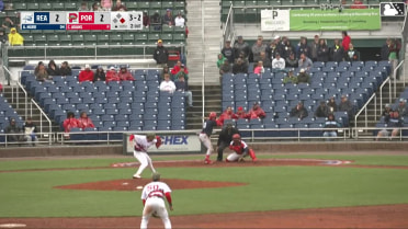 Austin Murr triples (1) on a ground ball to right fielder Nelly Taylor. Aroon Escobar scores.