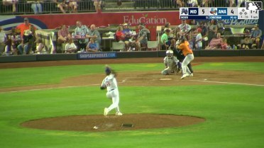 Bobby Boser homers (9) on a fly ball to center field.