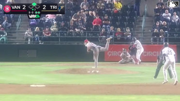 Hayden Alvarez singles on a sharp line drive to left fielder Bryce Chance. Alberto Rios scores. Hayden Alvarez out at 2nd on the throw, left fielder Bryce Chance to second baseman Dameury Pena to first baseman Maddox Latta to shortstop Gable Mitchell.