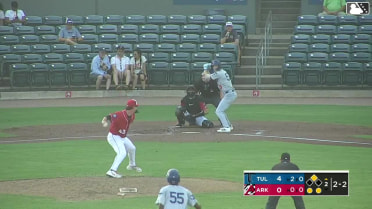 Mike Sirota singles on a line drive to center fielder Jonny Farmelo. Josue De Paula scores.