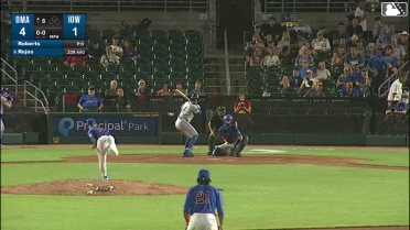 Josh Rojas homers (9) on a fly ball to right center field.