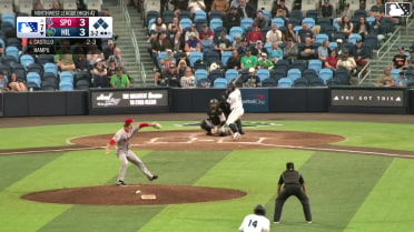 Kenny Castillo walks. José Mejía scores. JD Dix to 3rd. Carlos Virahonda to 2nd.