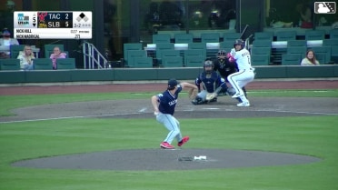 Nick Madrigal singles on a line drive to left fielder Brennen Davis. Bryce Teodosio scores.