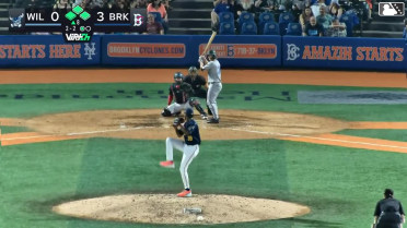 Kevin Bazzell singles on a line drive to center fielder John Bay, deflected by second baseman Jamari Baylor. Miguel Villarroel scores. Eli Willits to 3rd. Yeremy Cabrera to 2nd.