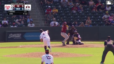 Gleider Figuereo out on a sacrifice fly to center fielder Brandon Winokur. Dylan Dreiling scores.