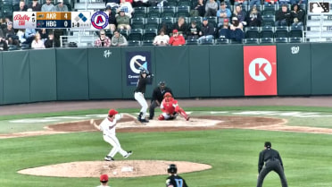 Jake Fox singles on a line drive to center fielder Sam Petersen. Alfonsin Rosario scores. Jacob Cozart to 3rd. Nick Mitchell to 2nd.