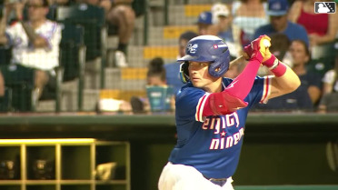 Ryan Ward homers (8) on a line drive to right field.