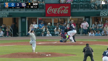 Payton Henry singles on a ground ball to center fielder Nick Morabito. Colby Thomas scores.