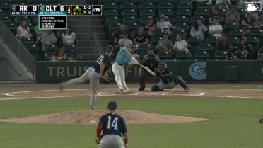 Kyle Teel's second homer of the game goes 403 feet