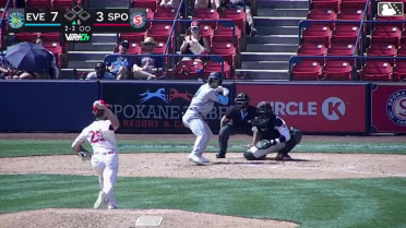 Carlos Jimenez homers (12) on a fly ball to right center field.