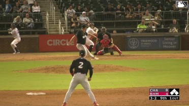 Caden Connor homers (1) on a fly ball to right field.