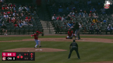 Jeral Perez singles on a soft ground ball to pitcher Kevin Abel. Samuel Zavala scores. Jacob Burke to 2nd.